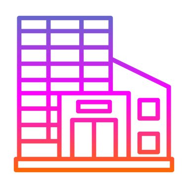 Basit Alışveriş Merkezi simgesi, vektör illüstrasyonu