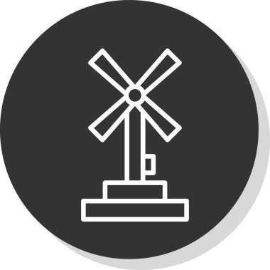 Yel değirmeni simgesi, vektör biçimi
