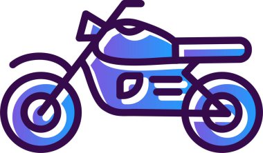 motosiklet simgesi, vektör illüstrasyonu basit tasarım