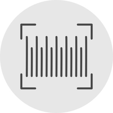 Barkod simgesinin vektör illüstrasyonu 