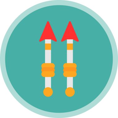 iki ok vektör simgesi, zıpkın oku