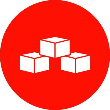 Bloklar düz simge, vektör, illüstrasyon