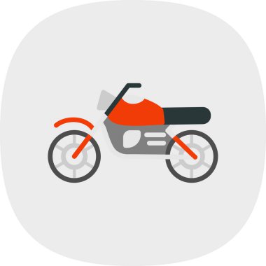 motosiklet simgesi, vektör illüstrasyonu basit tasarım
