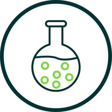 kimyasal şişesi kutsal kişilerin resmi, vektör çizim 