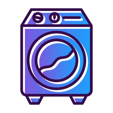 Bir çamaşır makinesinin vektör çizimi