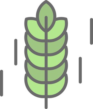 Buğday simgesi, vektör illüstrasyonu basit tasarım