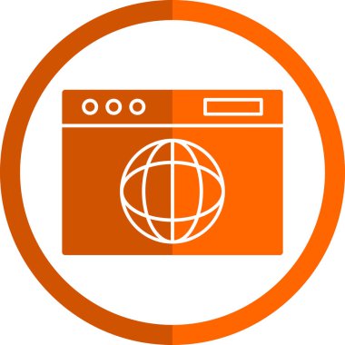 Web tarayıcı simgesi vektör illüstrasyonu 
