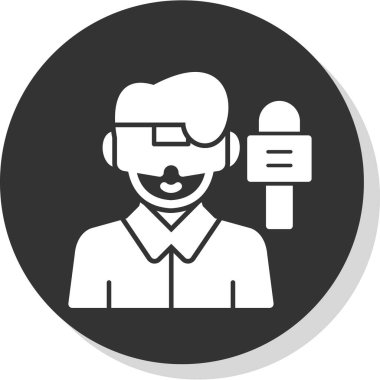 Maske simgesi takan erkek avatar, düz stil tasarım