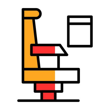 Uçak koltukları vektörü. Web simgesi basit illüstrasyon 