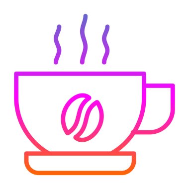 sıcak kahve ikonu, vektör illüstrasyonu