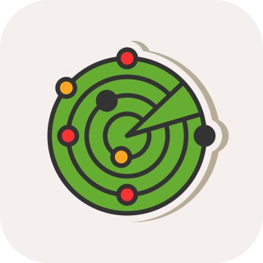 Radar modern simgesinin vektör illüstrasyonu              