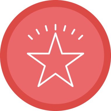 Basit düz yıldız ikon vektör çizimi tasarımı