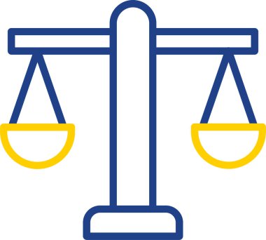 Ölçek simgesi, vektör illüstrasyonu basit tasarım