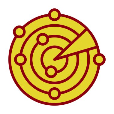 Radar modern simgesinin vektör illüstrasyonu              