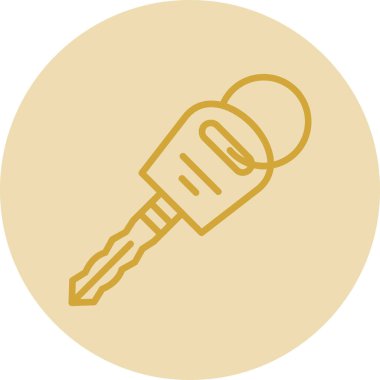 Araba anahtarı. Web simgesi basit illüstrasyon              