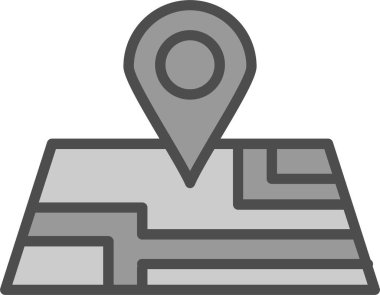 harita pin konumu simgesi düz biçimli