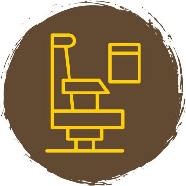 Uçak koltukları vektörü. Web simgesi basit illüstrasyon 