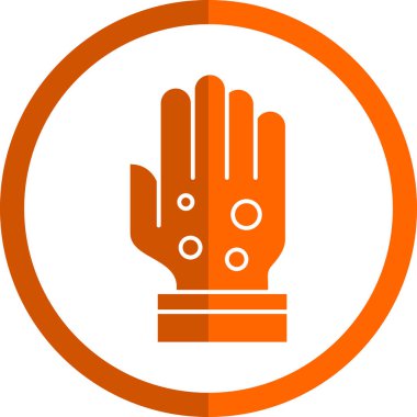 Eldiven simgesi vektör illüstrasyonu