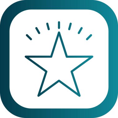 Basit düz yıldız ikon vektör çizimi tasarımı