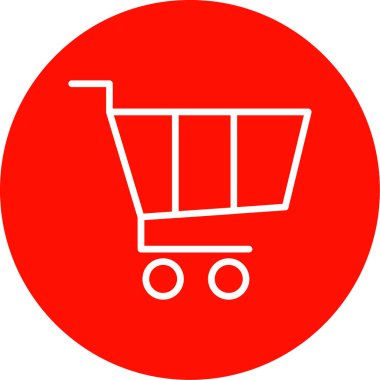 Alışveriş arabası ikonu, illüstrasyon 