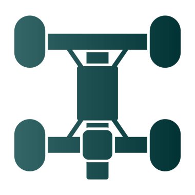 İki spor çanının yeşil ve siyah simgesi