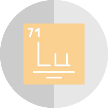 Lutetium simgesinin vektör illüstrasyonu 