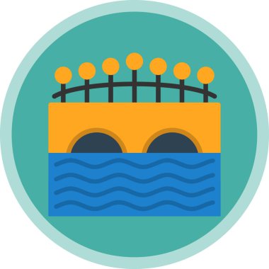 Bir havuz ikonunun vektör modern illüstrasyonu