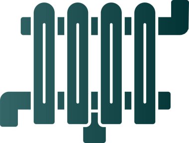 radyatör ağ simgesi, vektör illüstrasyonu