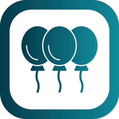 Balon simgesinin vektör illüstrasyonu 