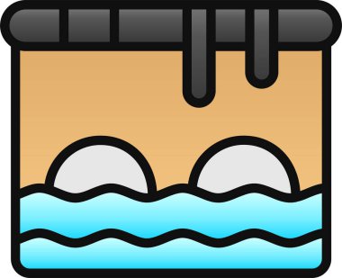 su tankı ikonu vektör illüstrasyonu