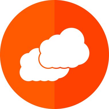 Basit Bulutlu hava simgesi, vektör illüstrasyonu