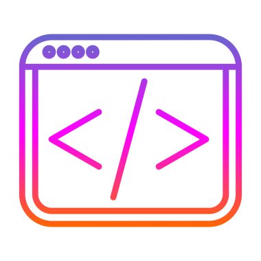 vektör ağ kodlama simgesi illüstrasyonu