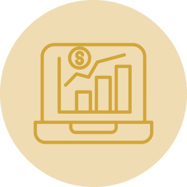 İş ve finans dairesi ikonu. vektör