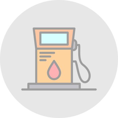 benzinlik ikonu vektör illüstrasyonu 