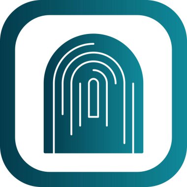 Güzel Parmak izi çizgi vektör simgesi