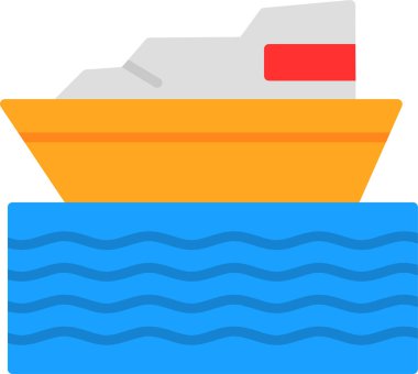 tekne ikonu vektör illüstrasyonu