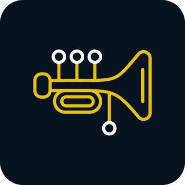 Tuba vektörü basit simgesi