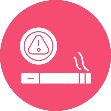 Modern b 'nin vektör illüstrasyonunda sigara ikonu yok