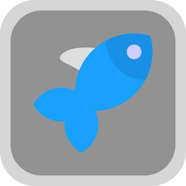 Balık Düz Vektörü Simgesi