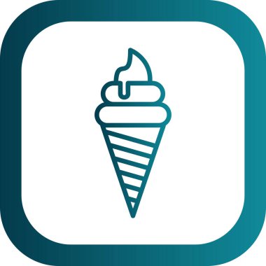 dondurma ikonu vektör illüstrasyonu