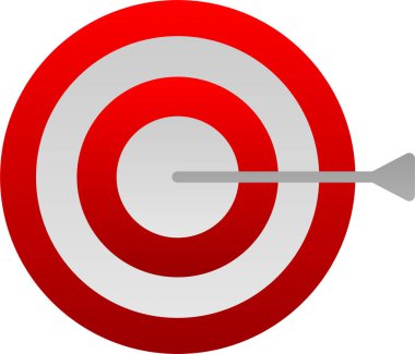 Hedef simgenin vektör illüstrasyonu 