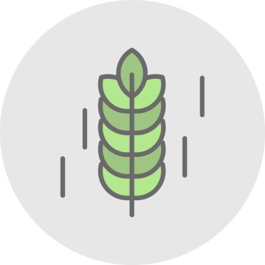 Buğday simgesi, vektör illüstrasyonu basit tasarım