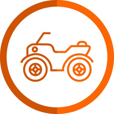 ATV araba simgesi vektör illüstrasyonu 