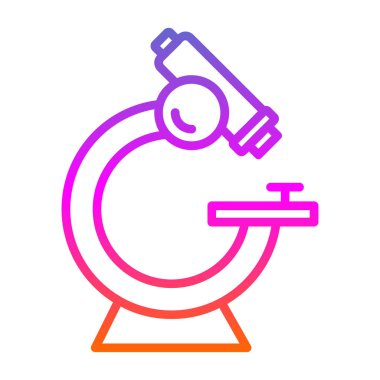 mikroskop simgesi, vektör illüstrasyonu basit tasarım