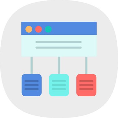 Web tasarımı düz ikon vektör çizimi