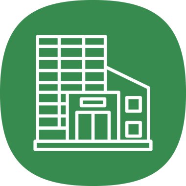 Basit Alışveriş Merkezi simgesi, vektör illüstrasyonu