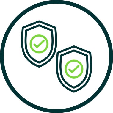 Güvenlik kalkanı simgeleri. vektör illüstrasyonu.