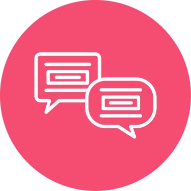 Modern b 'nin vektör çizimi sohbet simgesinden yoksun