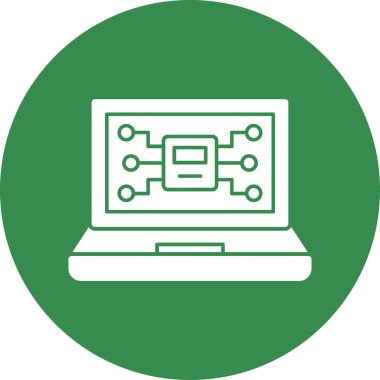 Bilgisayar monitörü. Web simgesi basit illüstrasyon