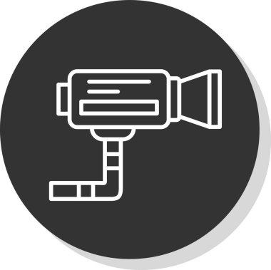 CCTV kamera simgesi, vektör illüstrasyonu